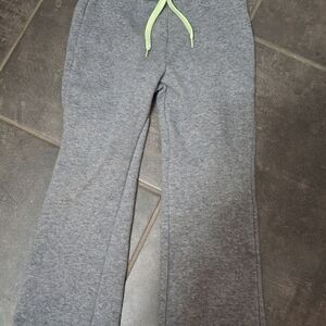 Ideology Gray Kids Joggers with Lime Drawstring
